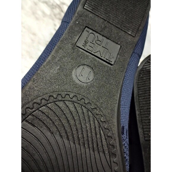 NWT Time and Tru Navy Blue Knit Loafers Size 11 - Picture 7 of 9
